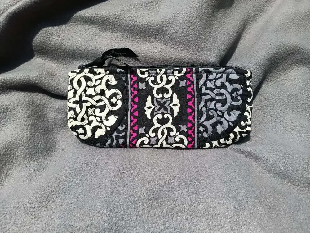 Vera Bradley Small Pouch Canterbury Magenta 2013 Signature Cotton Bag